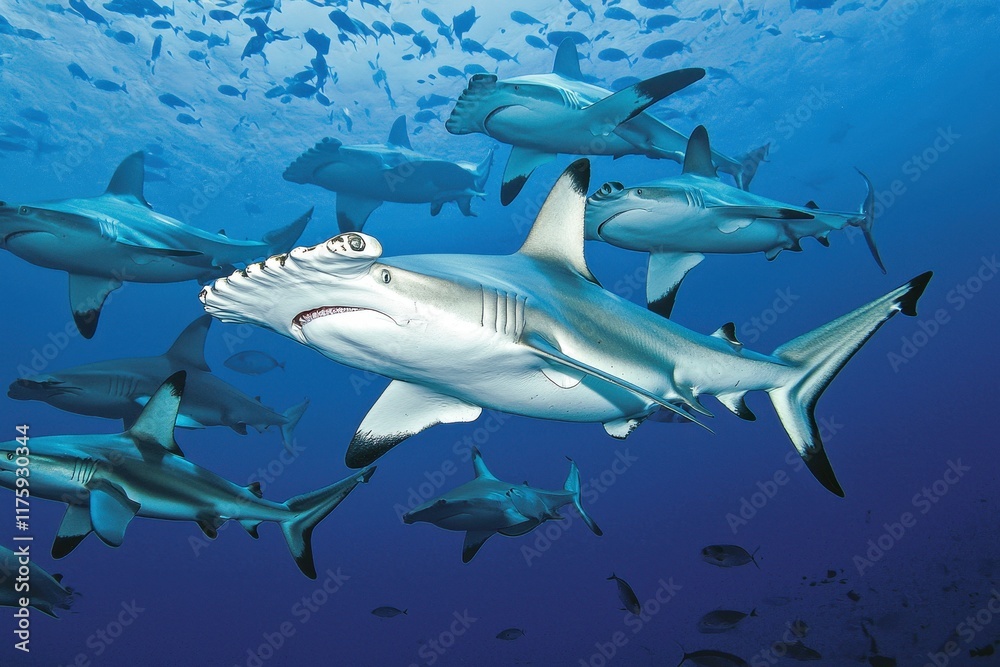 Obraz premium Scalloped Hammerhead Sharks