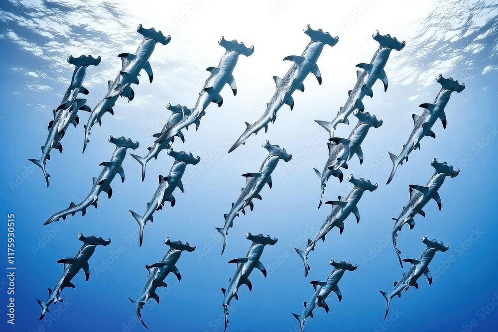 Obraz premium Scalloped Hammerhead Sharks