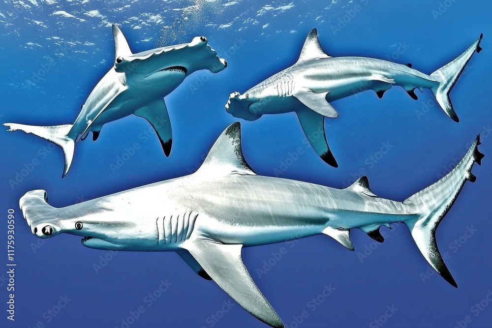 Fototapeta premium Scalloped Hammerhead Sharks
