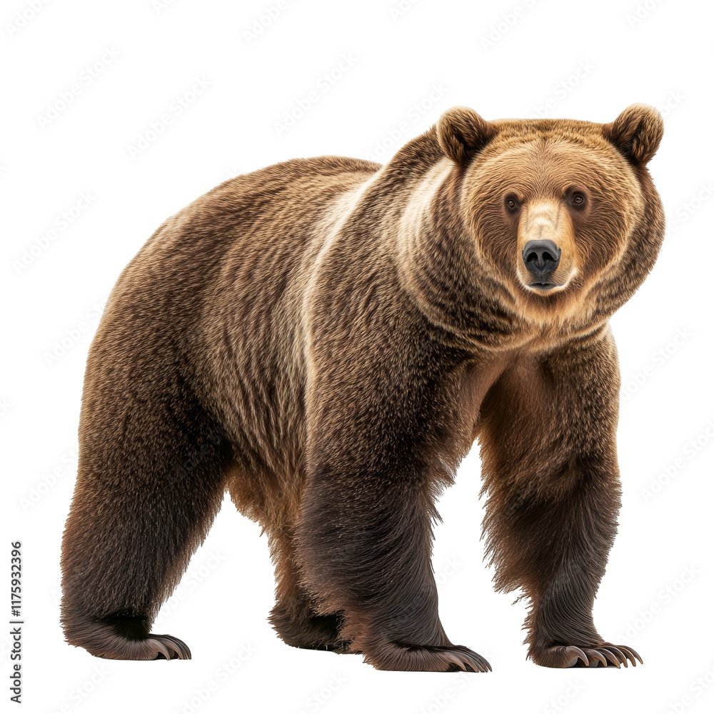 Grizzly bear standing in natural pose Grizzly bear standing in natural pose