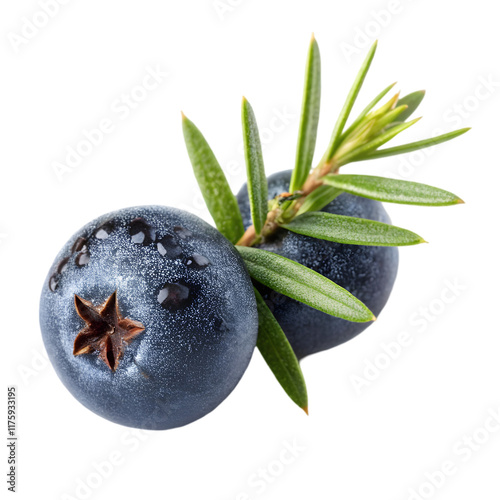 Juniper berry on transparent background