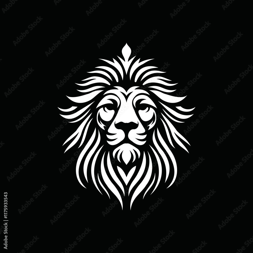 Fototapeta premium fearsome, authoritative, charismatic lion head logo