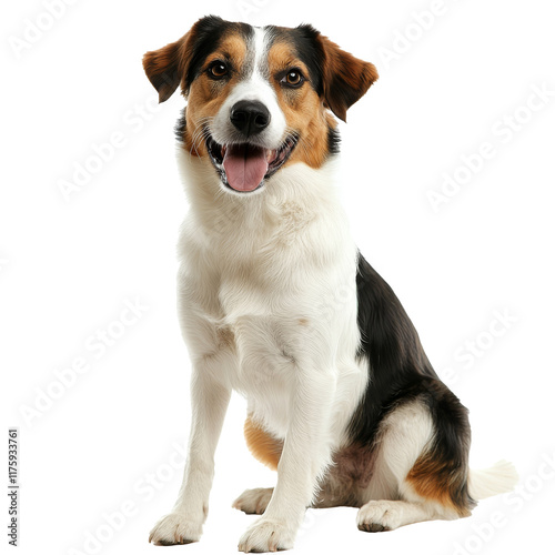 Happy dog posing with a friendly expression photo