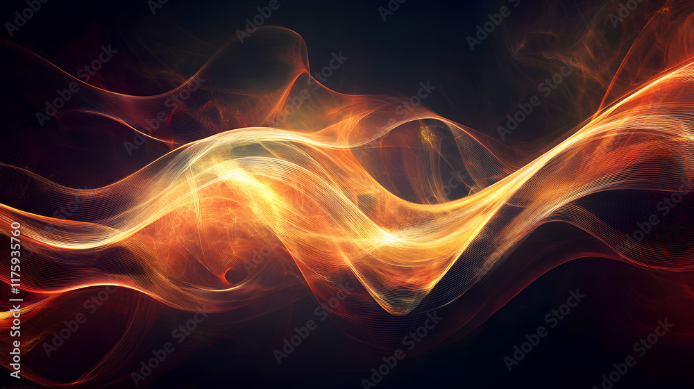 Abstract glowing wave pattern graphic for background use Abstract glowing wave pattern graphic for background use