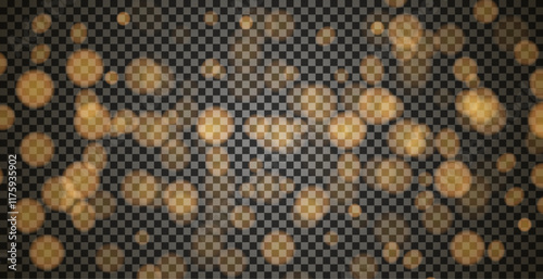 Bokeh lights. Blurred circle shapes. Abstract light effect. 