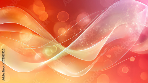 Abstract wavy shapes over bokeh lights for use as a backdrop