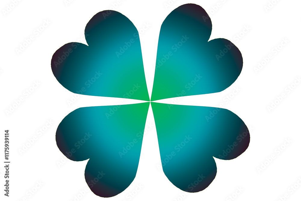 Four leaf clover isolated on plain background Four leaf clover isolated on plain background
