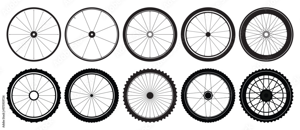 set of bike wheels