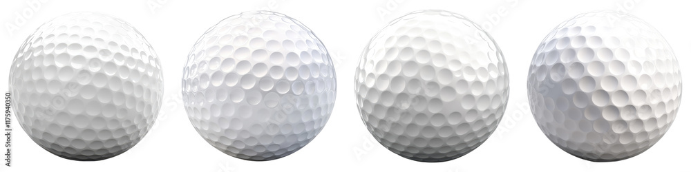 Golf ball isolated on transparent background, Set of Golf ball isolated on transparent background, Set of