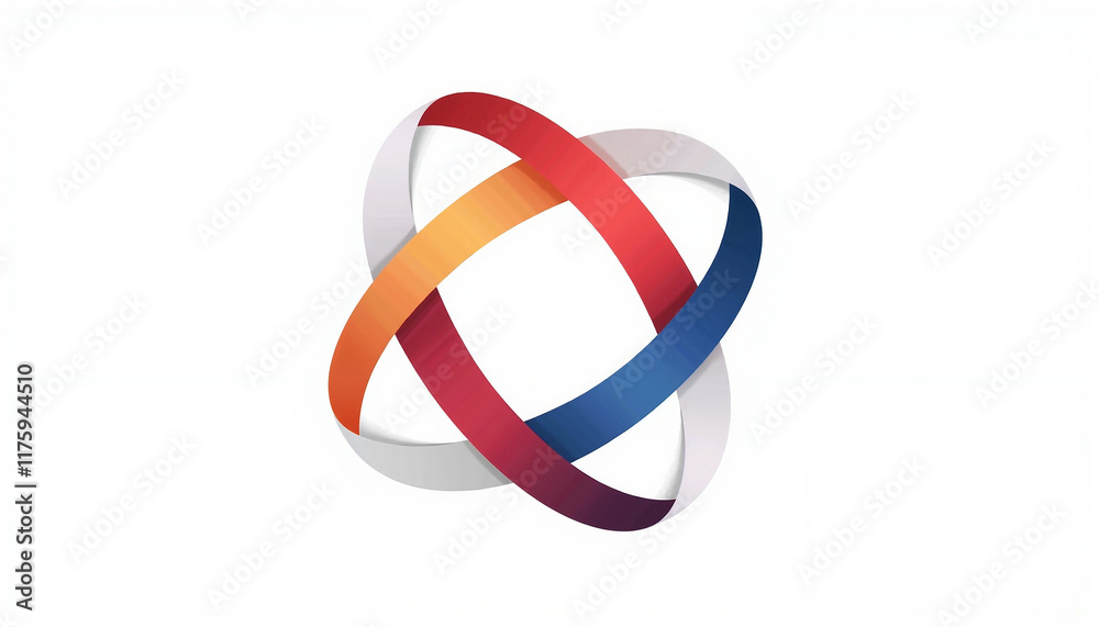 Abstract colorful logo design on white background Abstract colorful logo design on white background