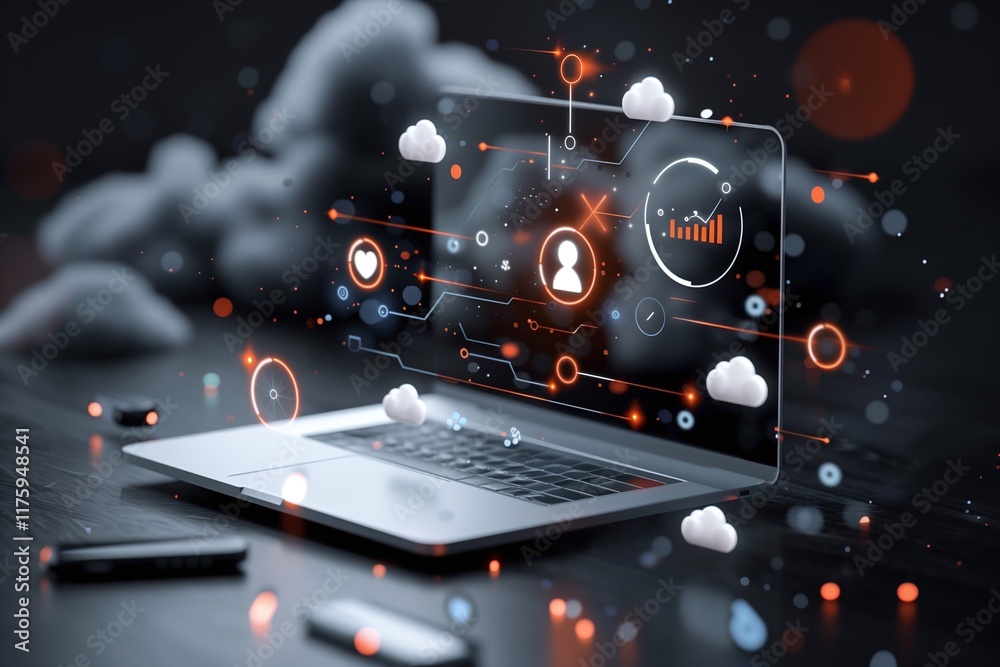 Obraz premium Virtual environment for marketing strategy