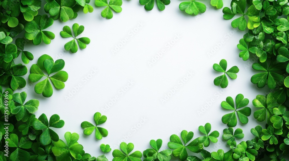St. Patrick's Day Shamrock Border for Festive Greeting Holiday Cards and Designs St. Patrick's Day Shamrock Border for Festive Greeting Holiday Cards and Designs