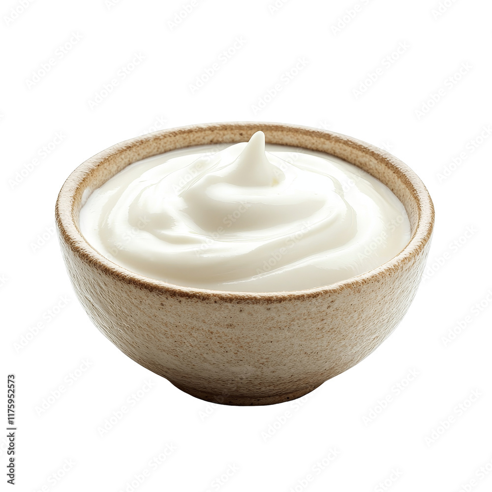 A creamy bowl of yogurt isolated on a transparent background ideal for culinary inspiration, wood bowl of yogurt isolated on transparent background A creamy bowl of yogurt isolated on a transparent background ideal for culinary inspiration, wood bowl of yogurt isolated on transparent background