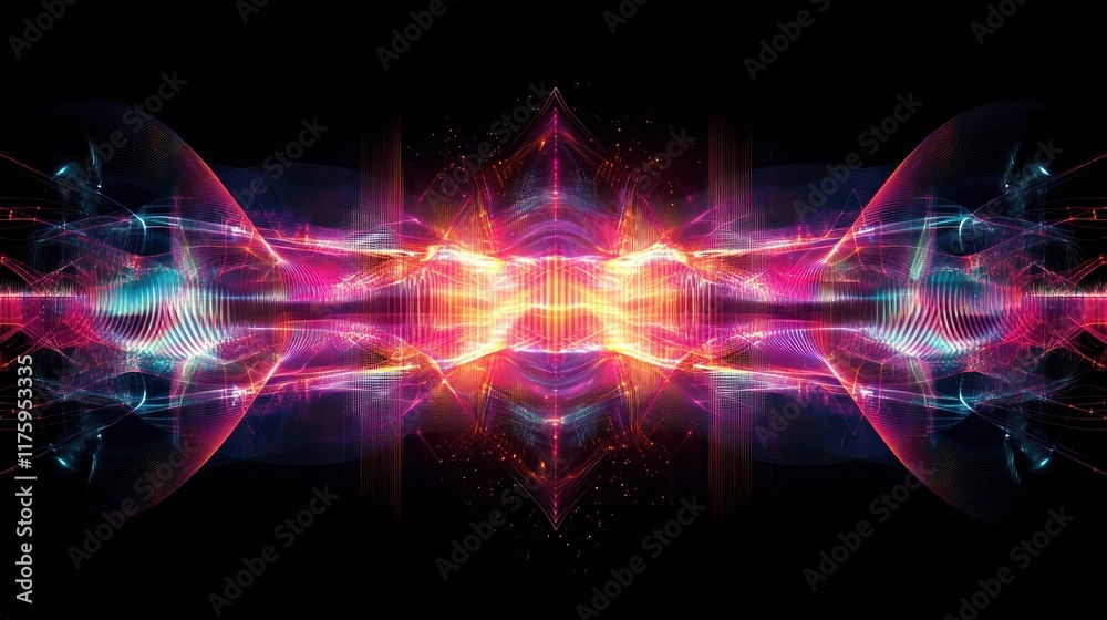 Vibrant Abstract Background of Colorful Light Waves and Dynamic Energy Patterns Creating a Sense of Movement and Depth for Creative Visual Projects Vibrant Abstract Background of Colorful Light Waves and Dynamic Energy Patterns Creating a Sense of Movement and Depth for Creative Visual Projects