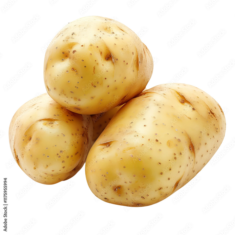 whole white potatoes isolated white background whole white potatoes isolated white background