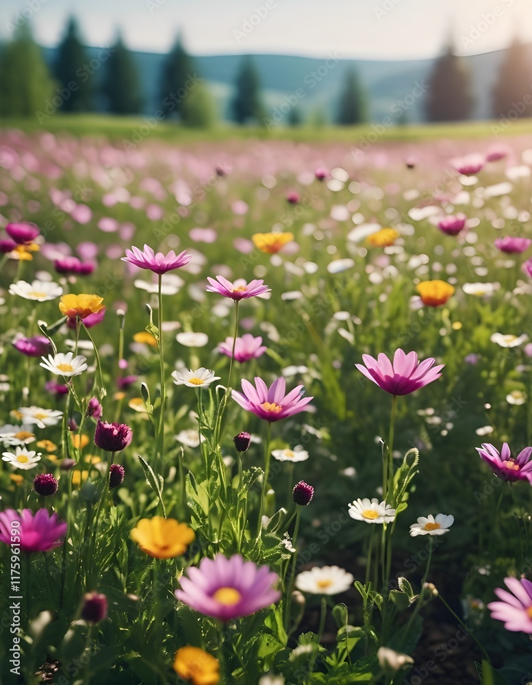 flower meadow in spring flower meadow in spring