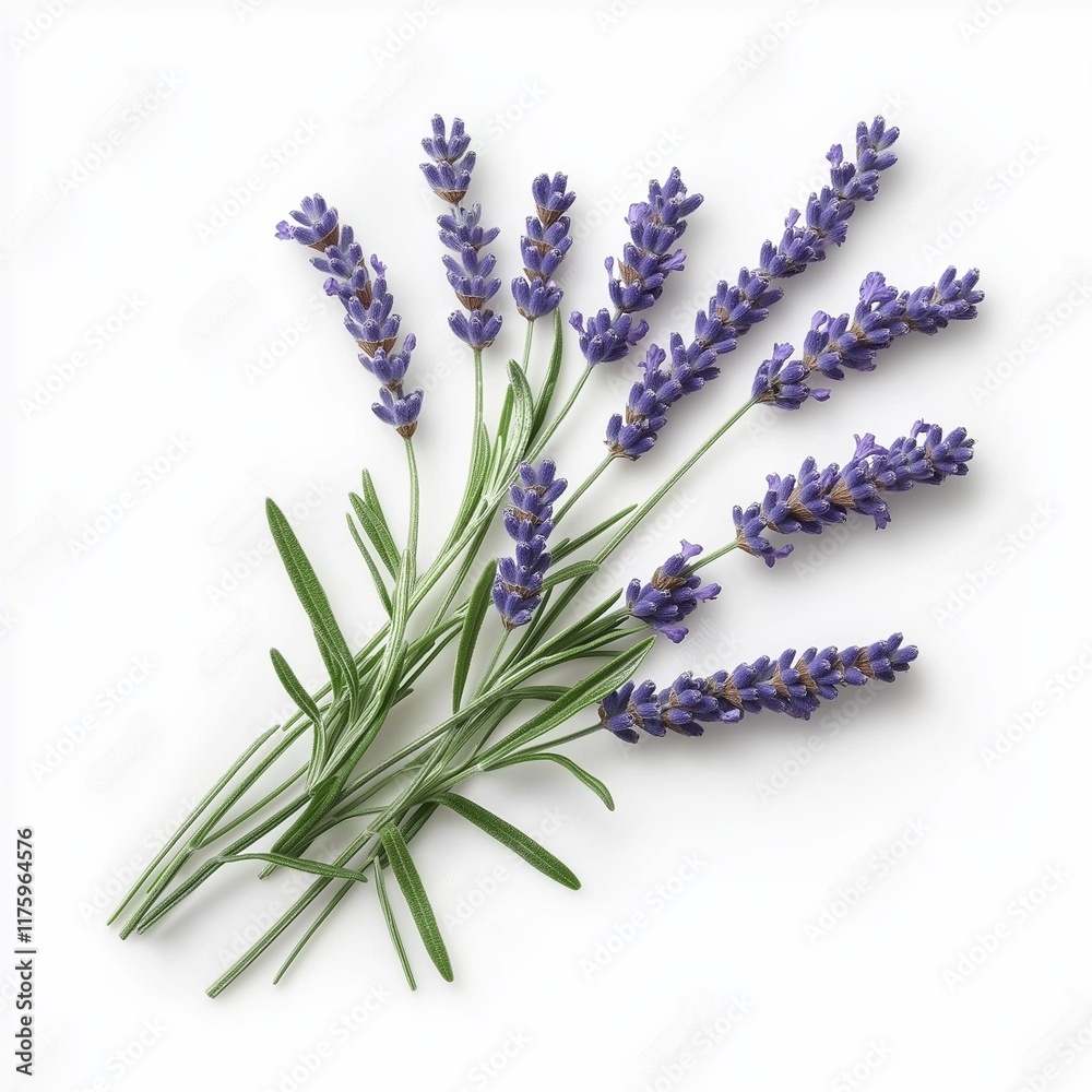 Naklejka premium lavender flowers isolated on white background