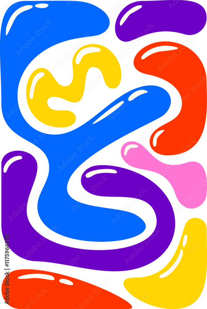 Obraz premium Abstract decorative fluid shapes composition