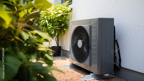 Complex HVAC System in a Residential Area Showcasing Technological Advances photo