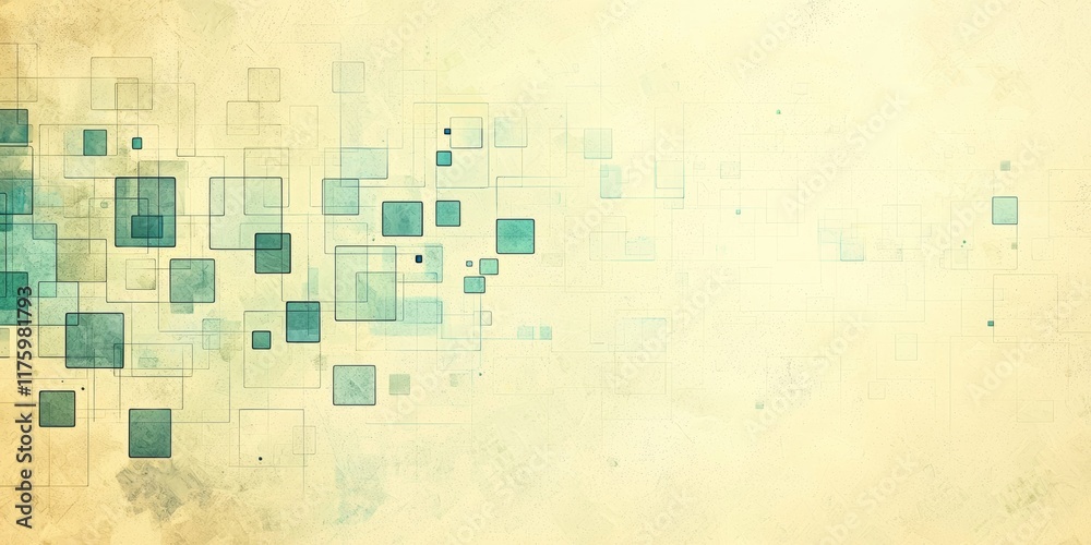 Obraz premium Abstract background with interconnected squares and a vintage texture