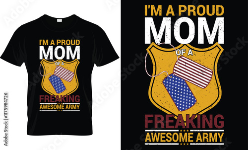I'm A Proud Mom T-Shirt Design
