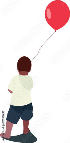 Child with balloon. Boy with balloon