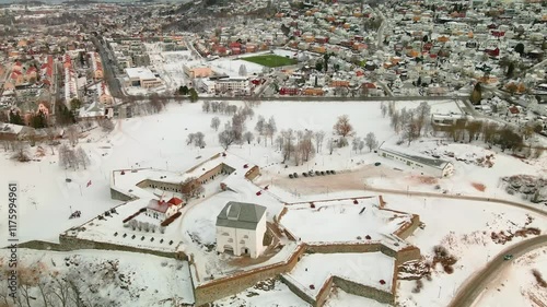 Kristiansten Fortress in Trondheim, Norway.  photo