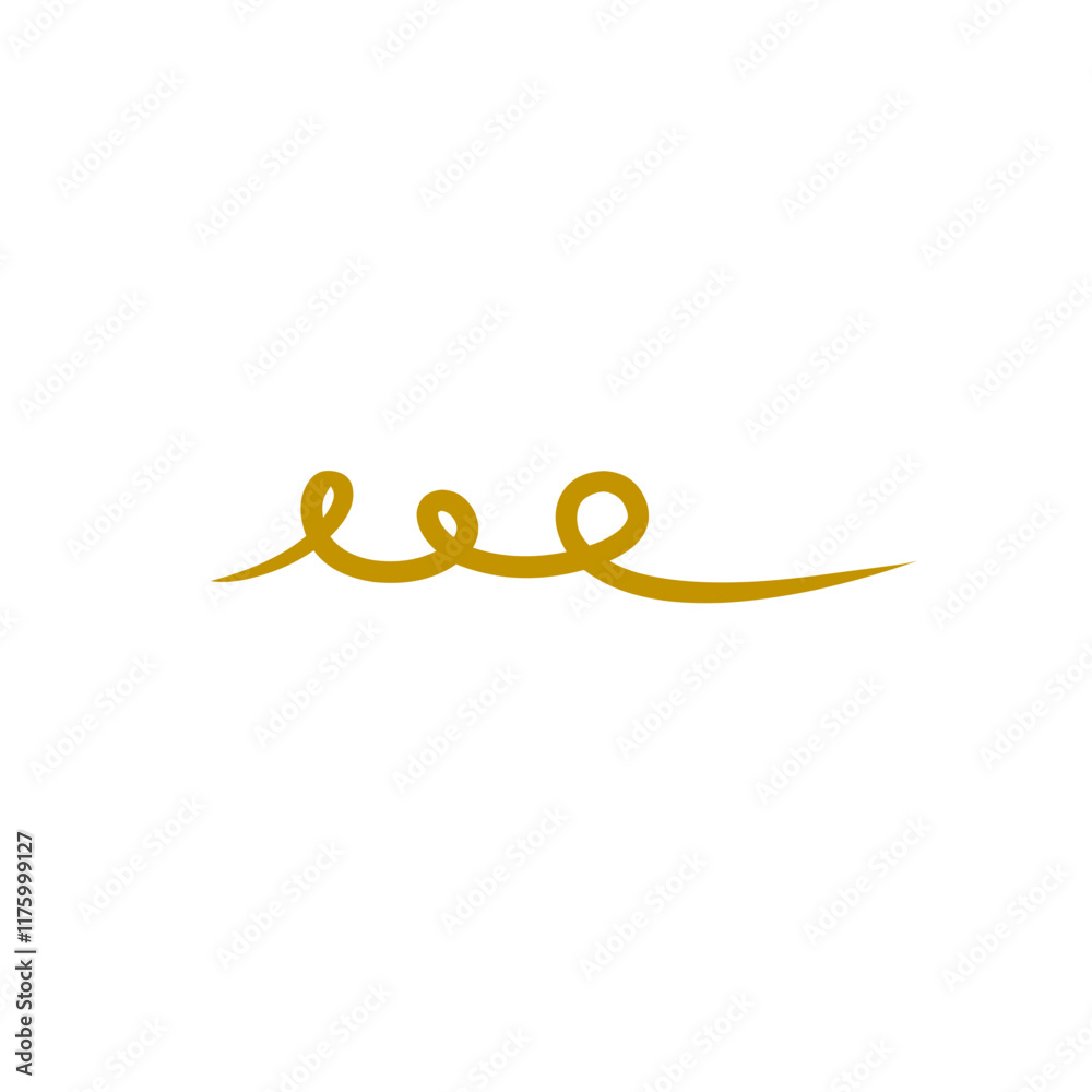 gold curly graphic element