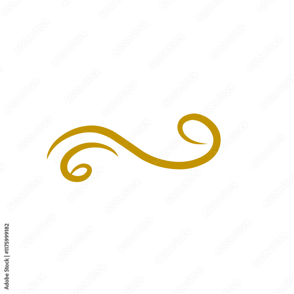 gold curly graphic element gold curly graphic element