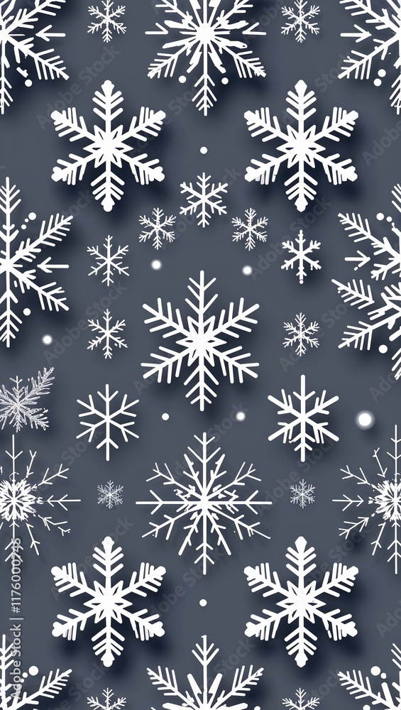Snowflake texture pattern background in gray pattern background Snowflake texture pattern background in gray pattern background