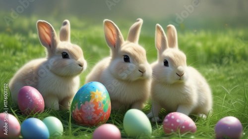 Wallpaper Mural Bunnies at Easter  Torontodigital.ca