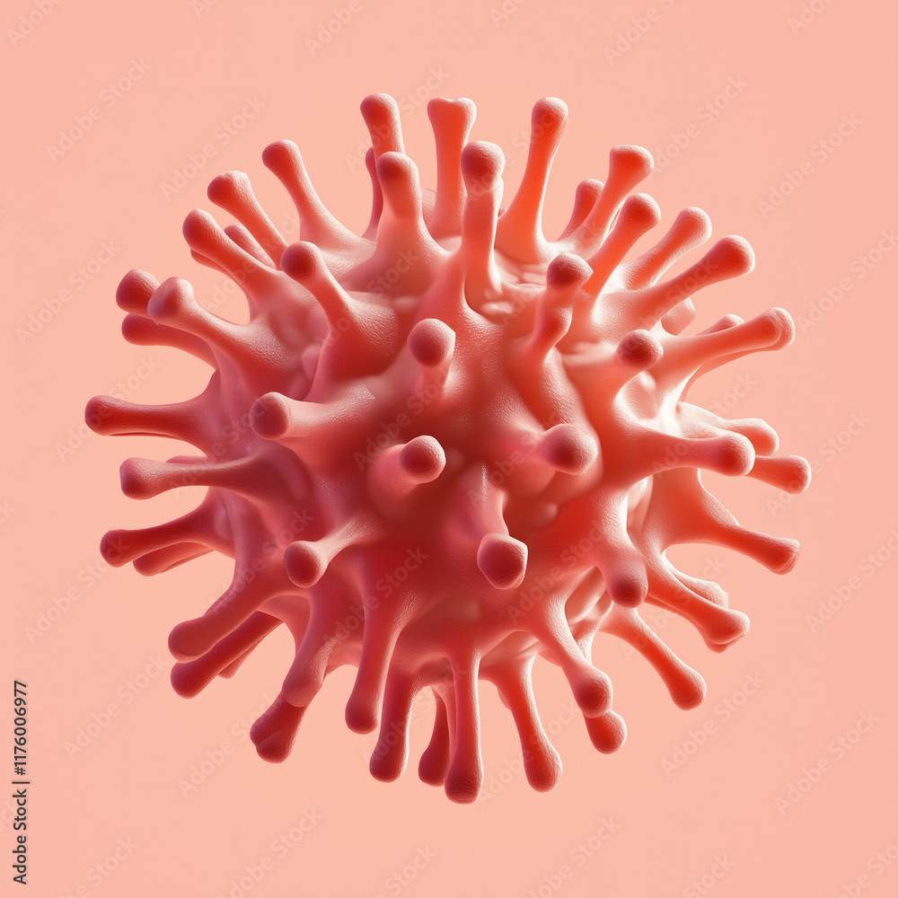 Obraz premium Microscopic Virus Visualization