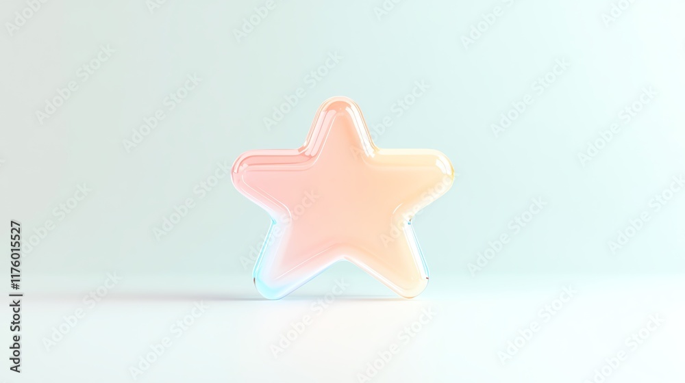 A pastel star-shaped object against a light background, featuring soft colors and a modern aesthetic, perfect for decor or branding. A pastel star-shaped object against a light background, featuring soft colors and a modern aesthetic, perfect for decor or branding.
