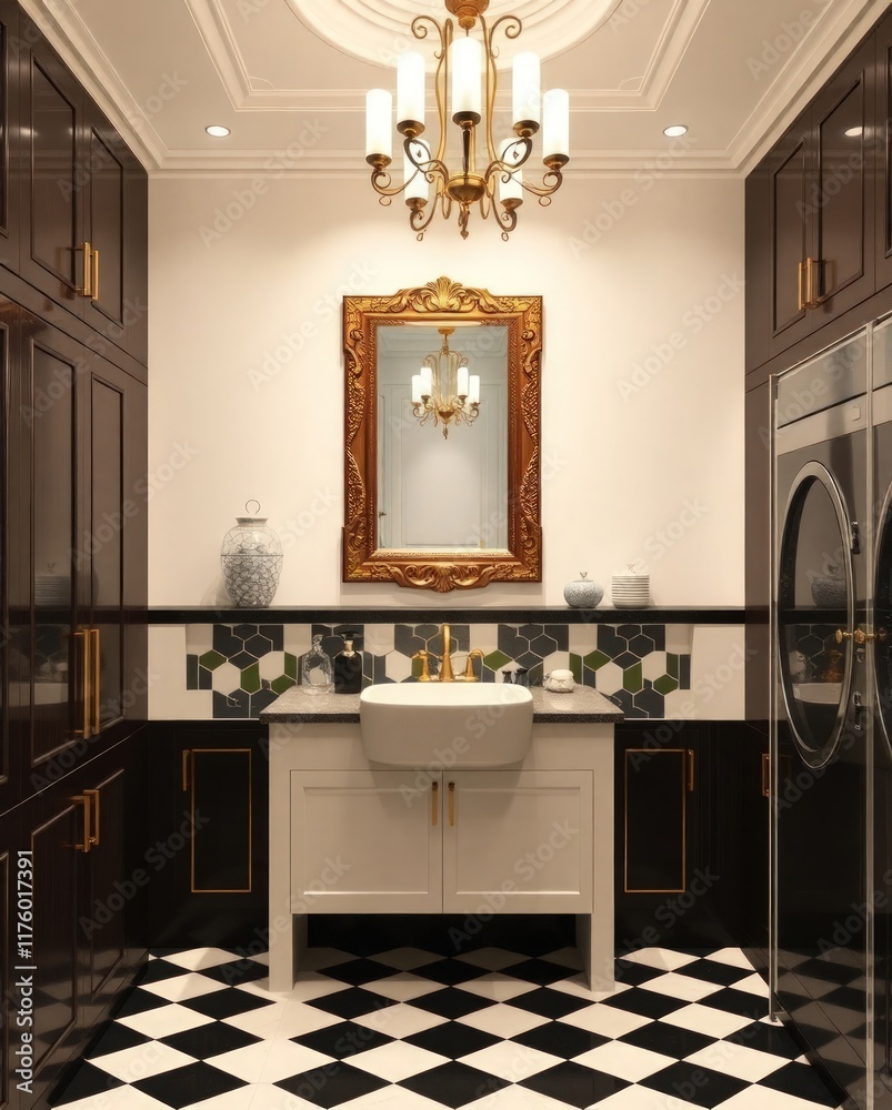 Fototapeta premium laundry room interior design. interior design Luxury living room.