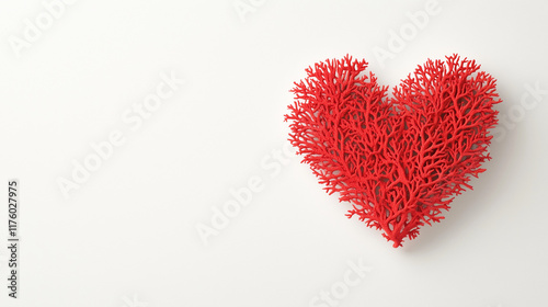 red coral heart