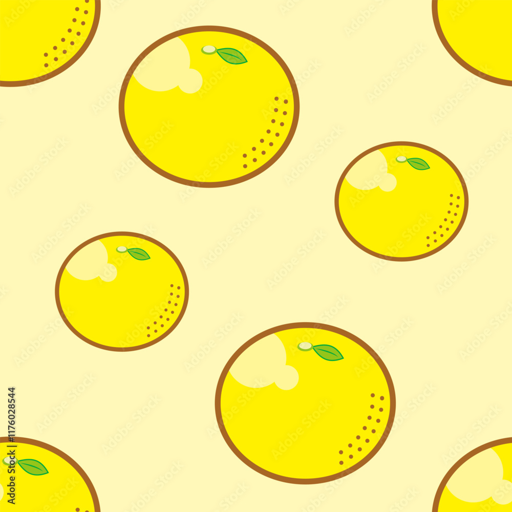 Fototapeta premium Background with lemons. Juicy yellow lemons. Vector lemons. Fresh fruit. Citrus. Textile sample. Sliced lemon. Seamless pattern with lemons.