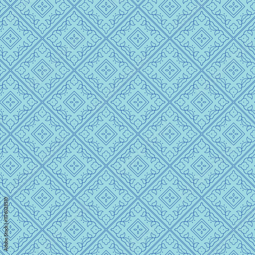 A free-flowing botanical pattern intersected with linear geometric accents for an organic-modern wallpaper and stylish wrapping paper.