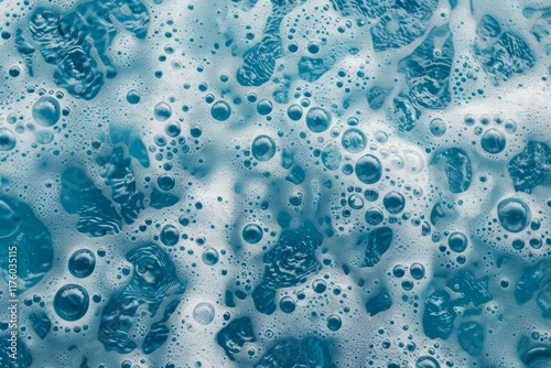 Photo of Car wash foam and small bubbles. Background texture for backdrops or mapping