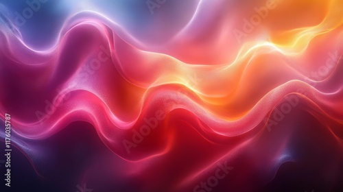 Vibrant Abstract Colorful Waves of Light. Generative AI photo