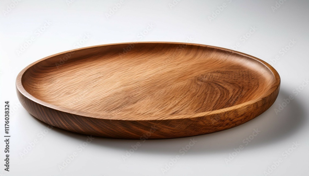 rustic wooden plate on white background for home decor and serving rustic wooden plate on white background for home decor and serving