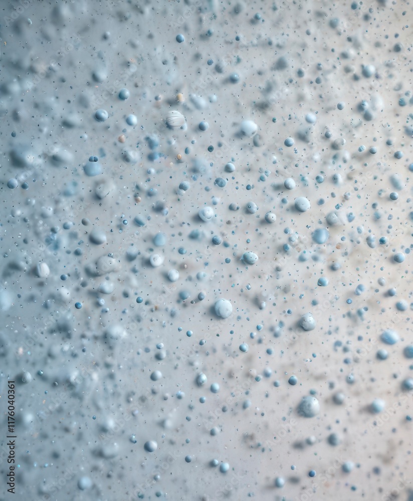 Obraz premium Small blue dots scattered across a digital background with pastel hues, digital landscape, blue dots