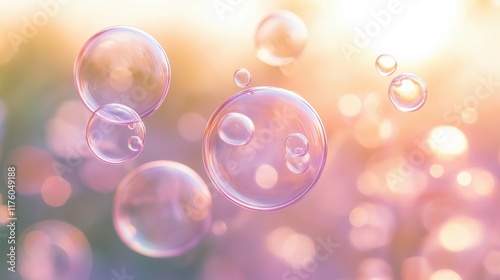 Bubbles bokeh background