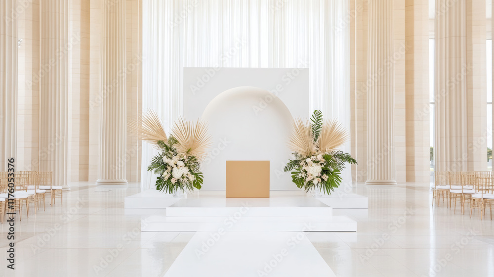 Fototapeta premium 3D rendering e-commerce product exhibition booth