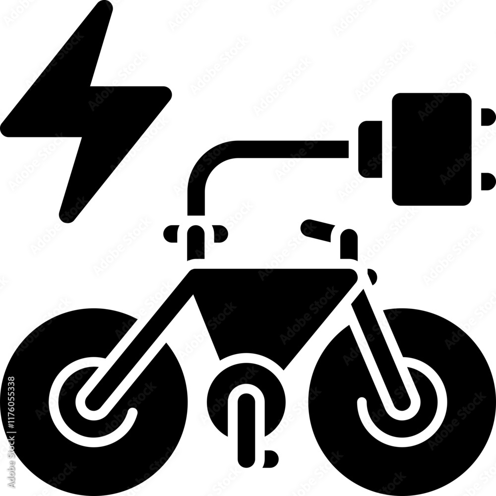 Electric Bicycle Icon