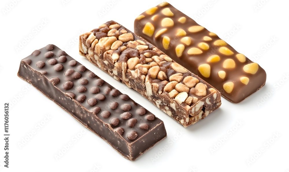 Tasty choco candy bars isolated on white background Tasty choco candy bars isolated on white background
