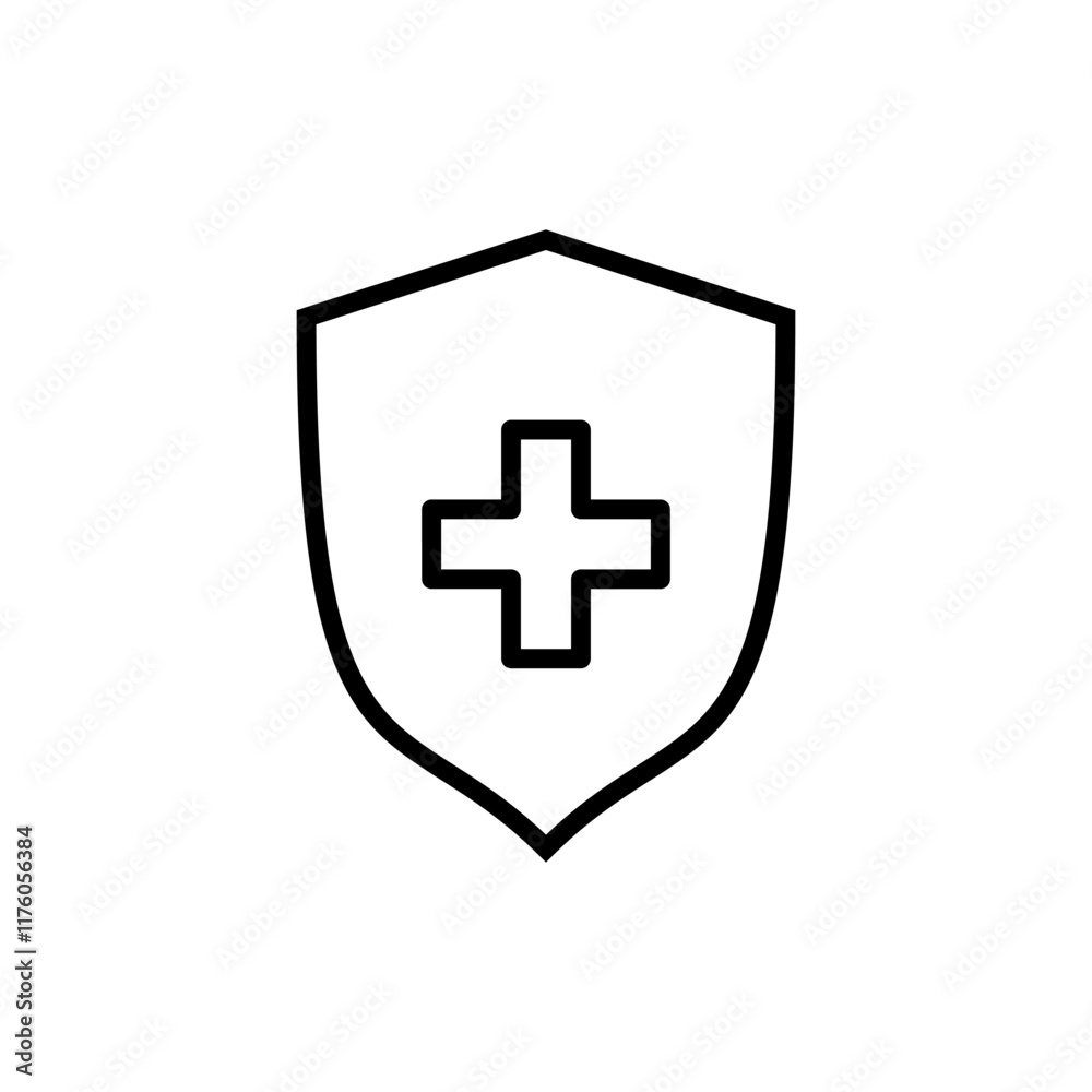 Health insurance icon vector. Insurance health document sign and symbol Health insurance icon vector. Insurance health document sign and symbol