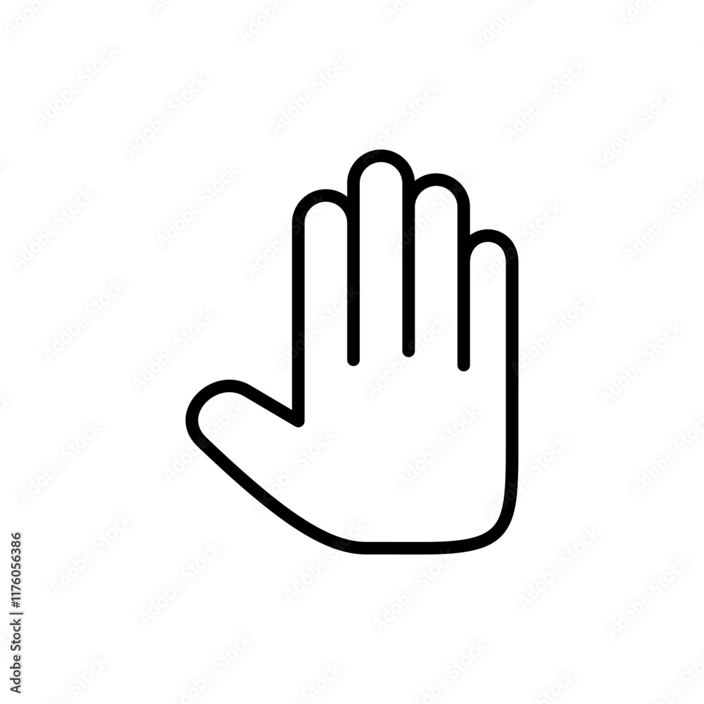 Hand icon vector. hand sign and symbol. palm Hand icon vector. hand sign and symbol. palm