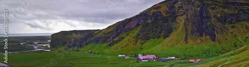 Skogafoss waterfall summer 2024 located at Skógar on the Ring Road south coast of Iceland, Scandinavia, Europe. photo