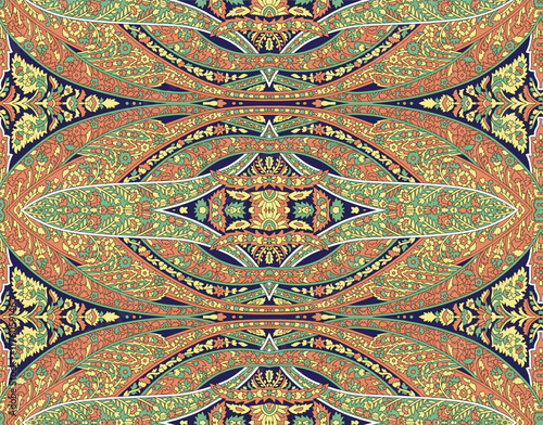 A free-flowing botanical pattern intersected with linear geometric accents for an organic-modern wallpaper and stylish wrapping paper.