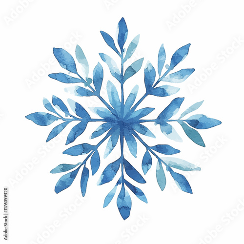 Schneeflocke Aquarell Vektorisiert